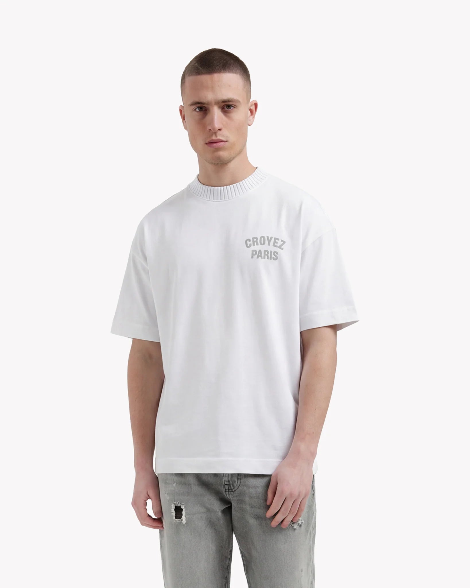 Croyez Paris Knit T-Shirt | White
