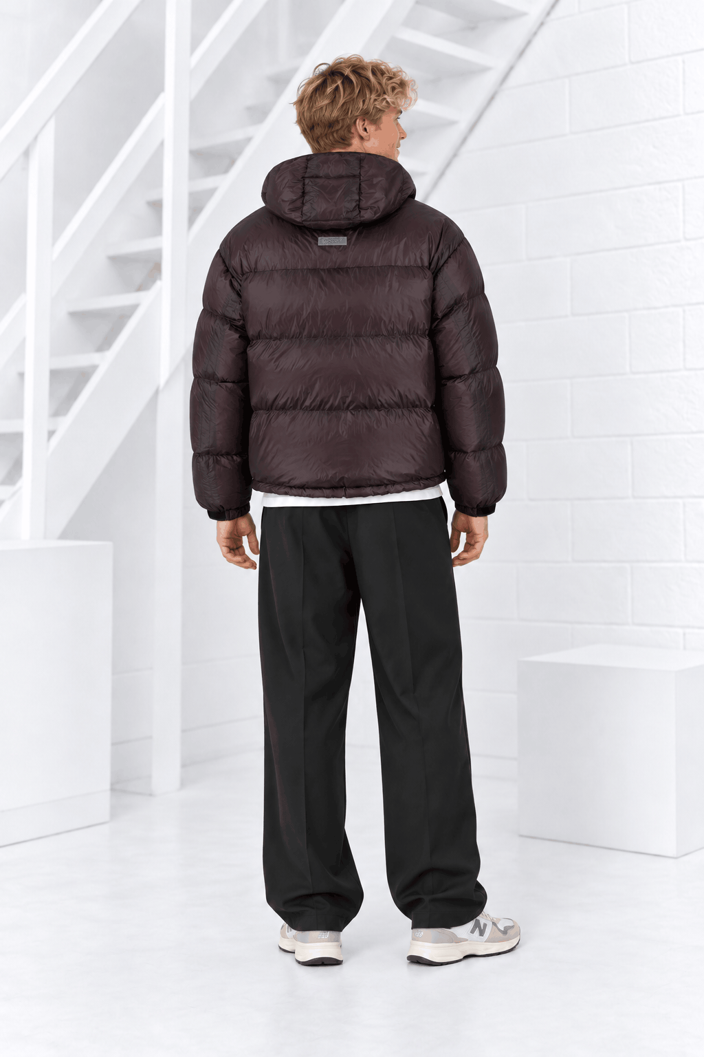 CROYEZ TRANSLUCIDE PUFFER JACKET Raisin Red