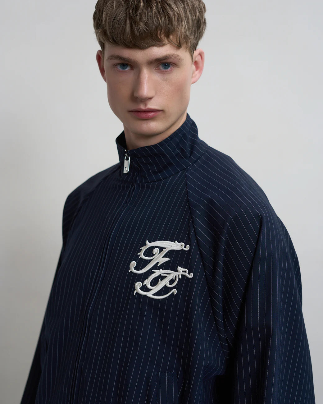 FILLING PIECES Track Jacket Pinstripe Blue