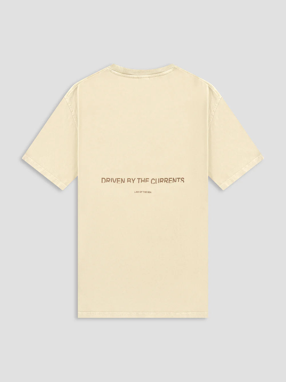 AQUALIS GARMENT DYED T-SHIRT Almond Milk