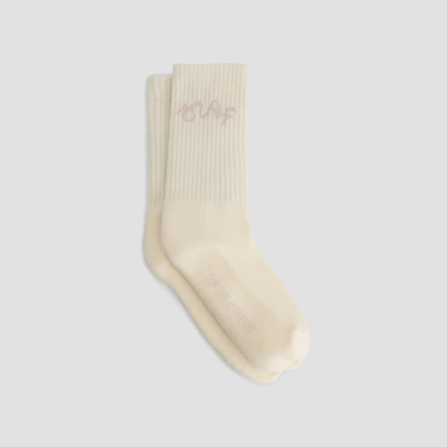 OLAF SIGNATURE LOGO SOCKS - OFF WHITE