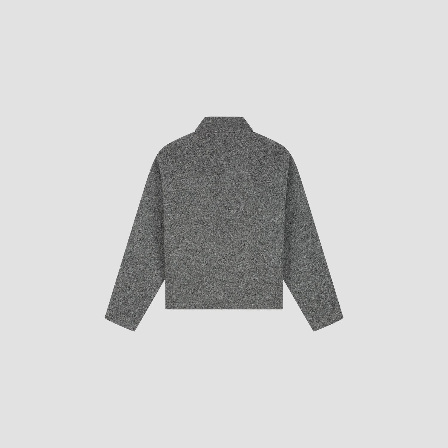 OLAF WOOL FLEECE ZIP JACKET - SHARKSKIN
