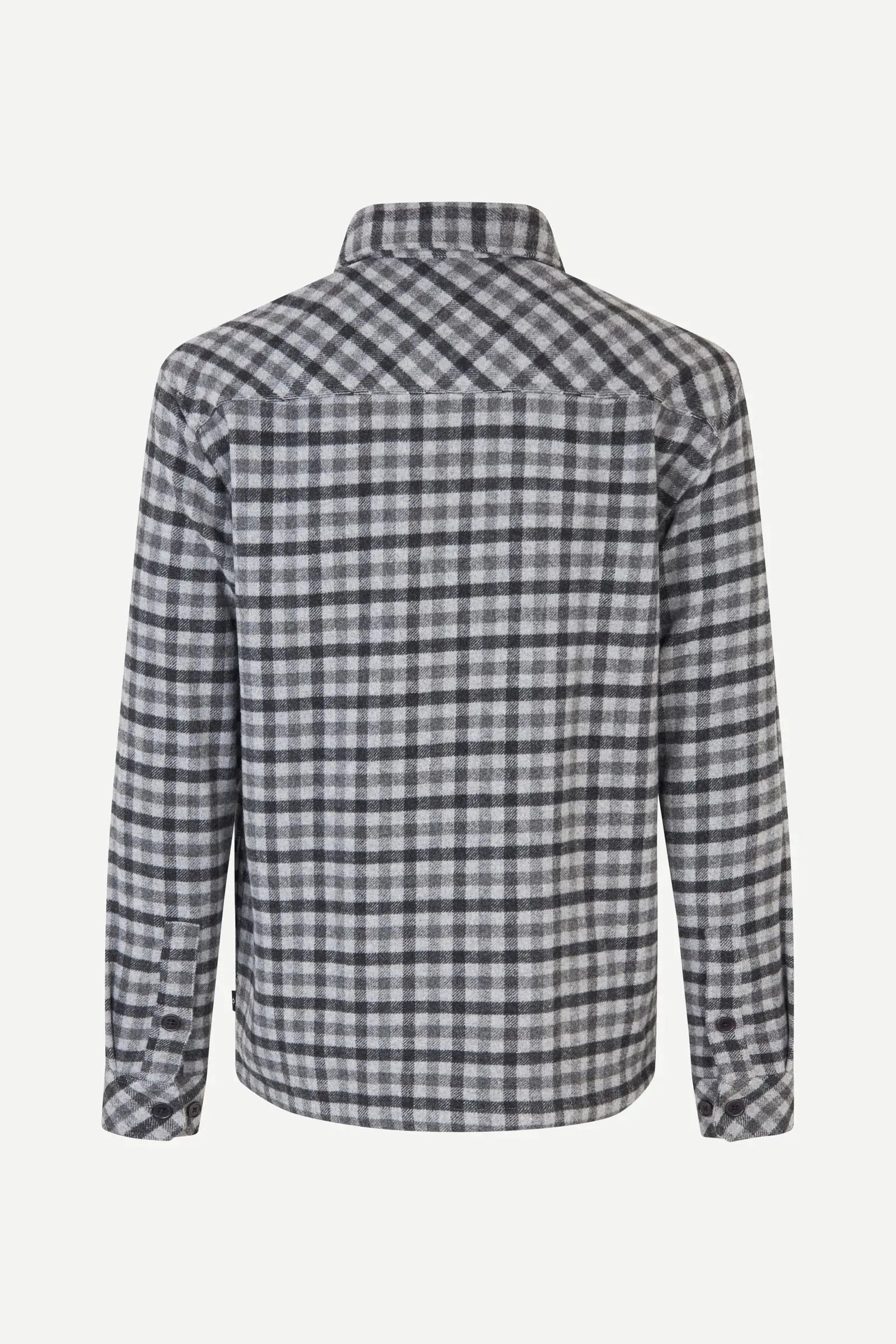 SAMSOE SAMSOE SACASTOR X O OVERSHIRT 14089 Grey Melange Check
