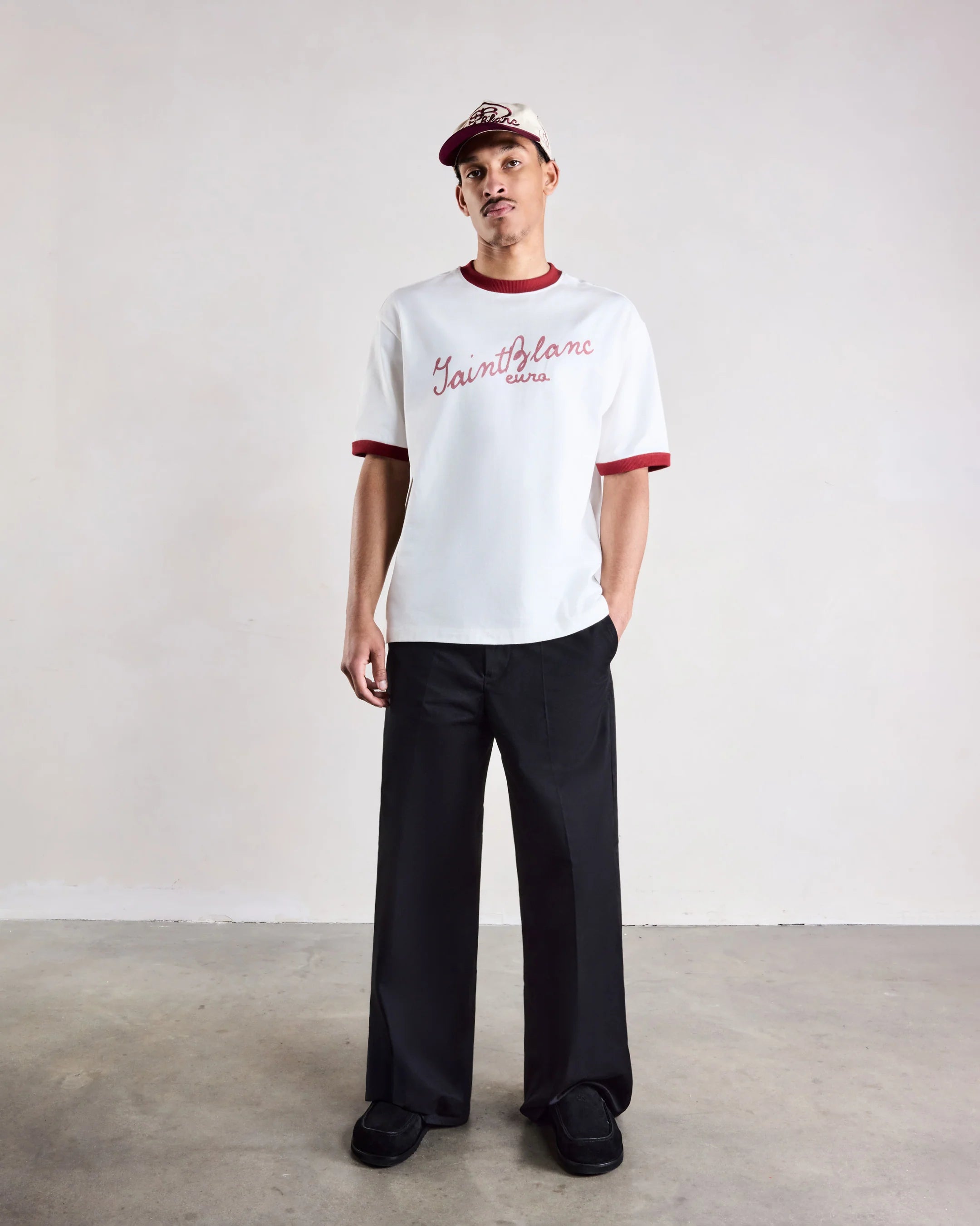 SAINT BLANC SCRIBBLE RINGER T-SHIRT White