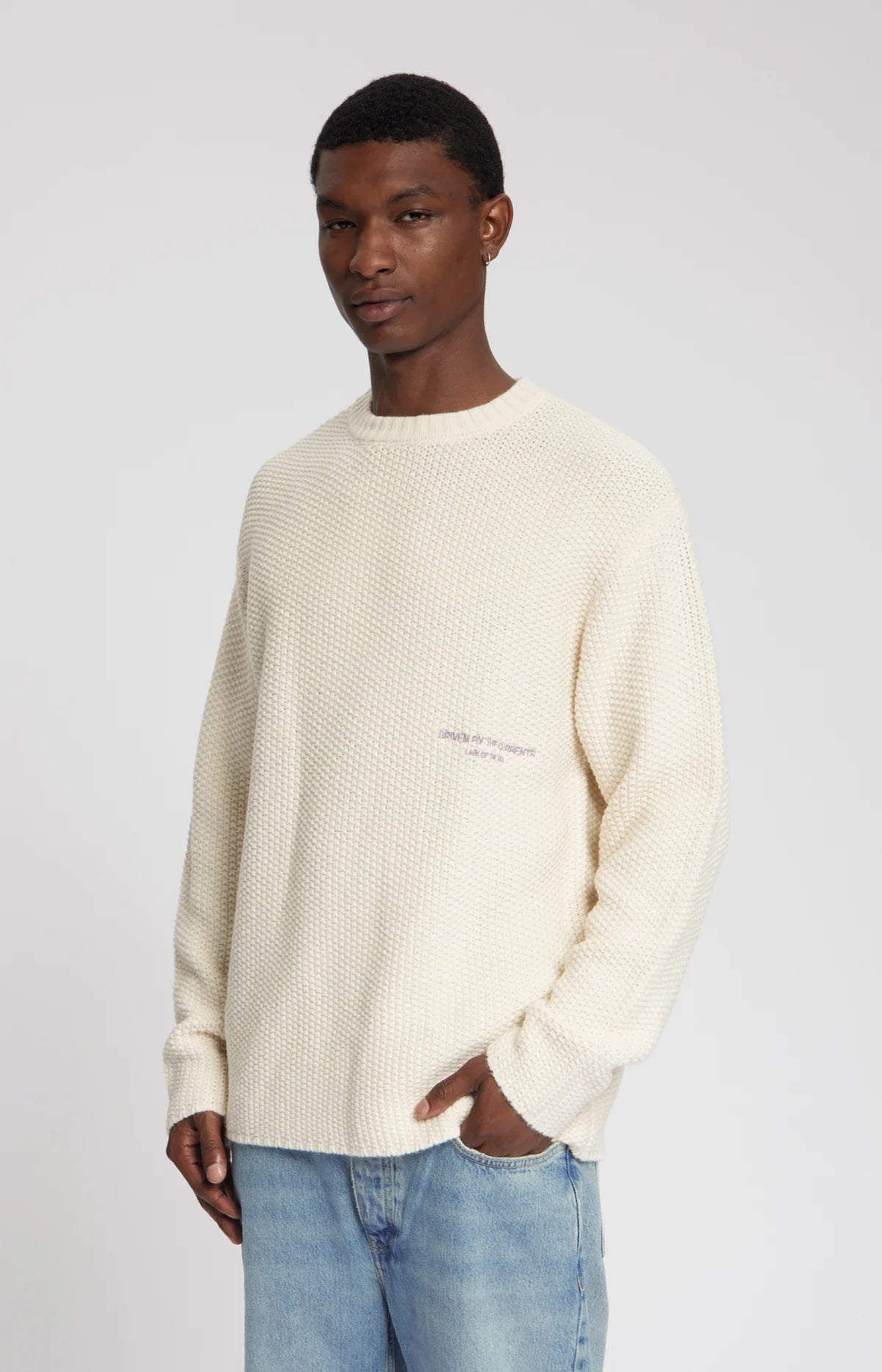 APSU STRUCTURED KNIT WITH ARTWORK Almond Milk
