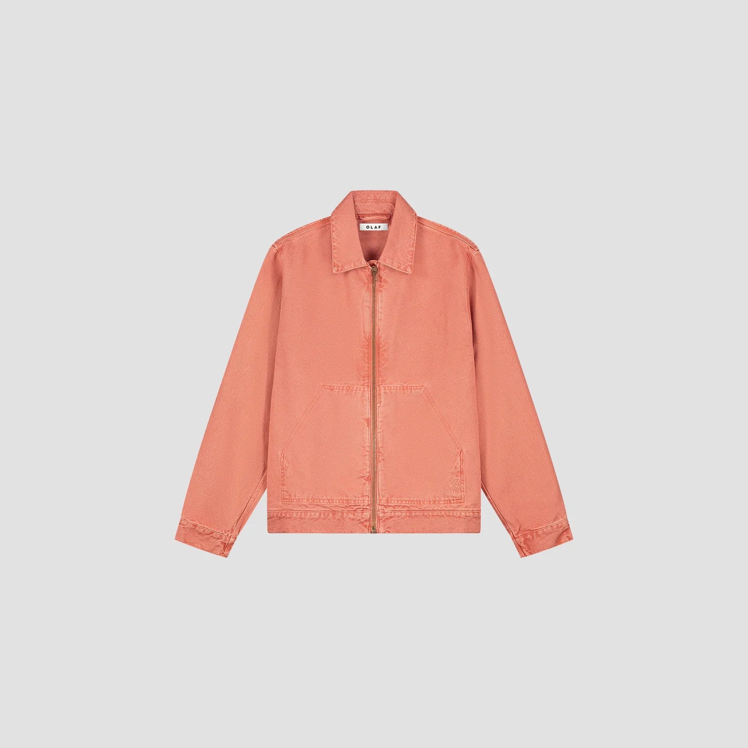 OLAF WASHED CANVAS JACKET - BURNT CORAL