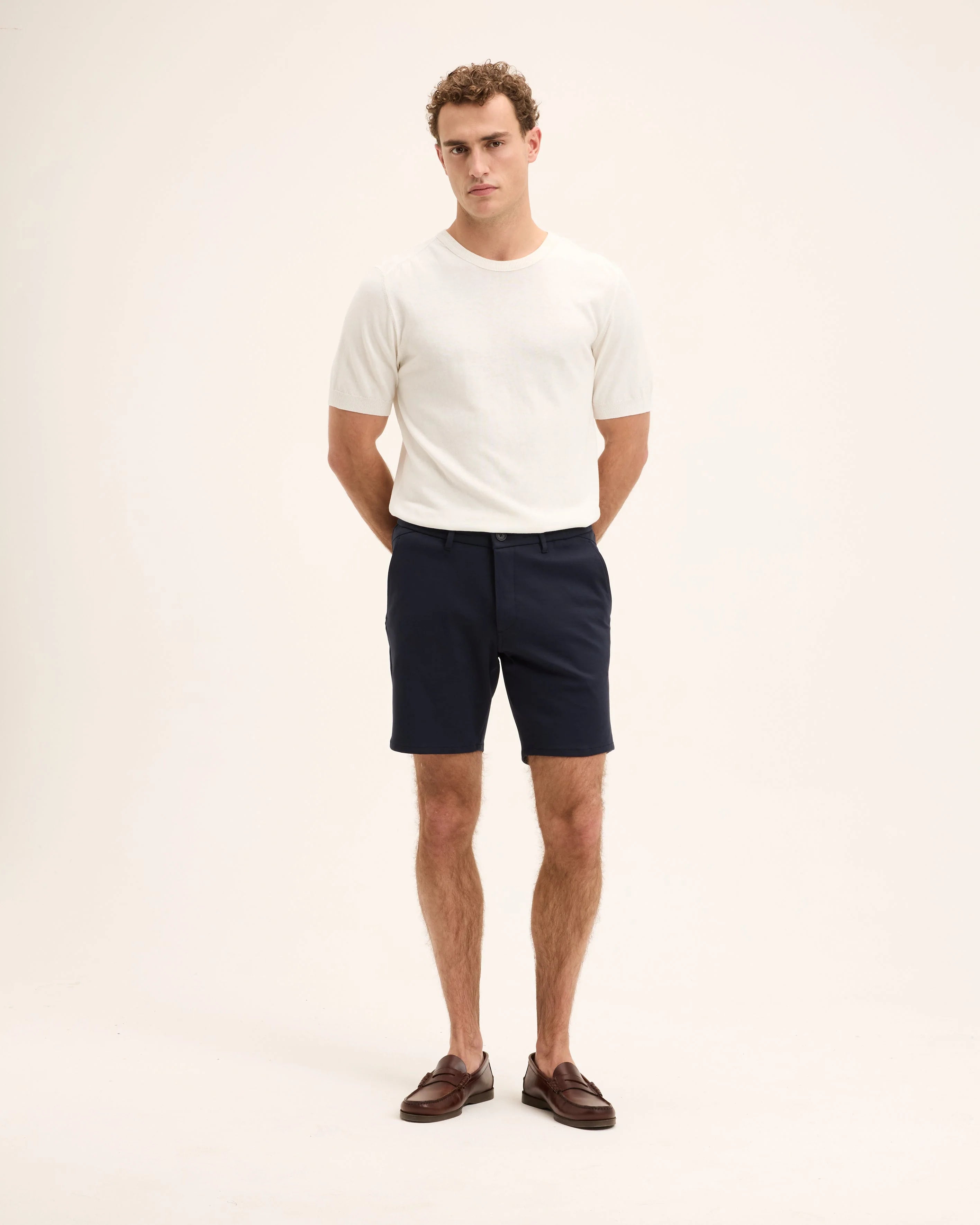 GOOD PEOPLE Harlem Slim Fit Chino Short Navy