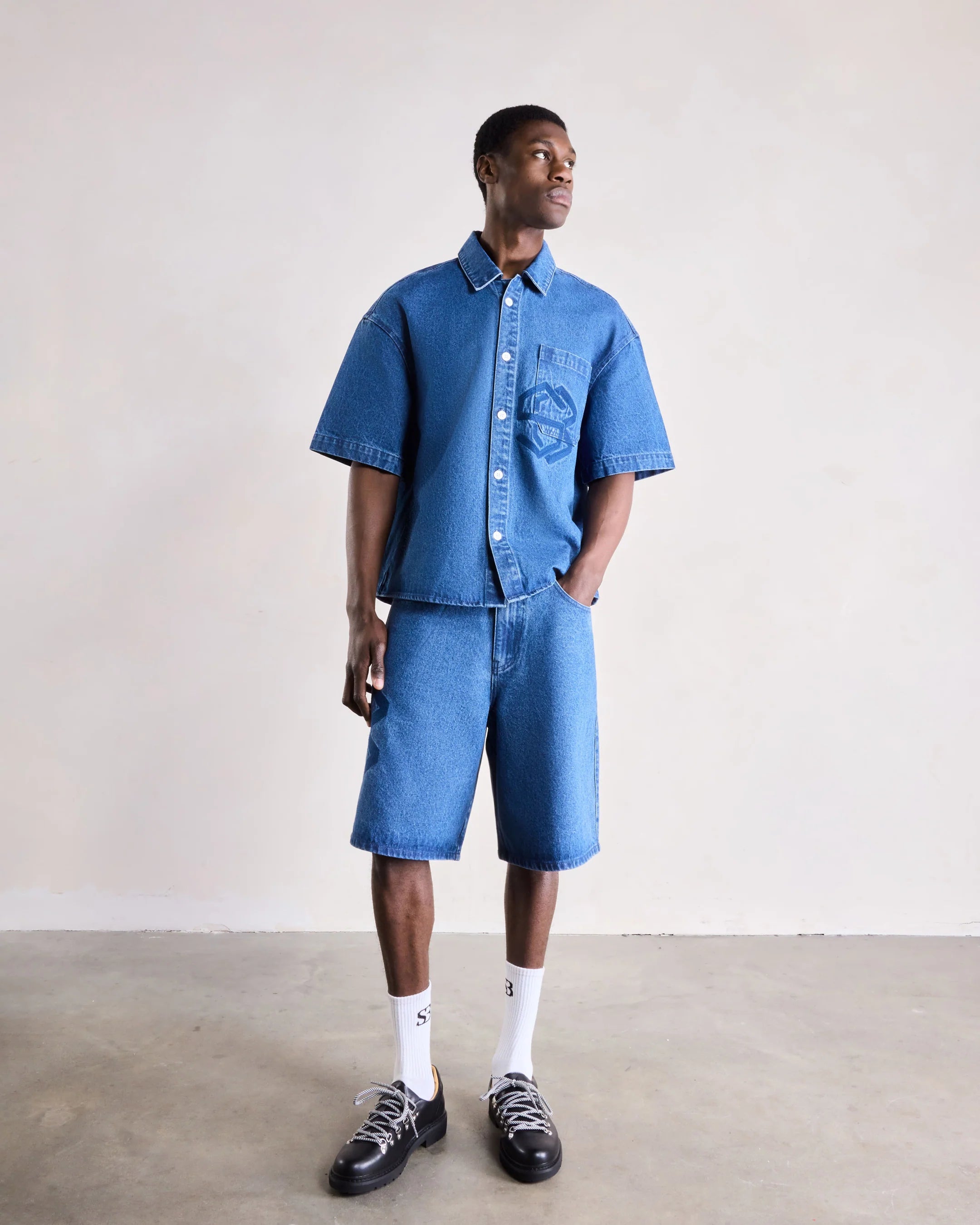 SAINT BLANC EDITOR DENIM SHIRT Blue