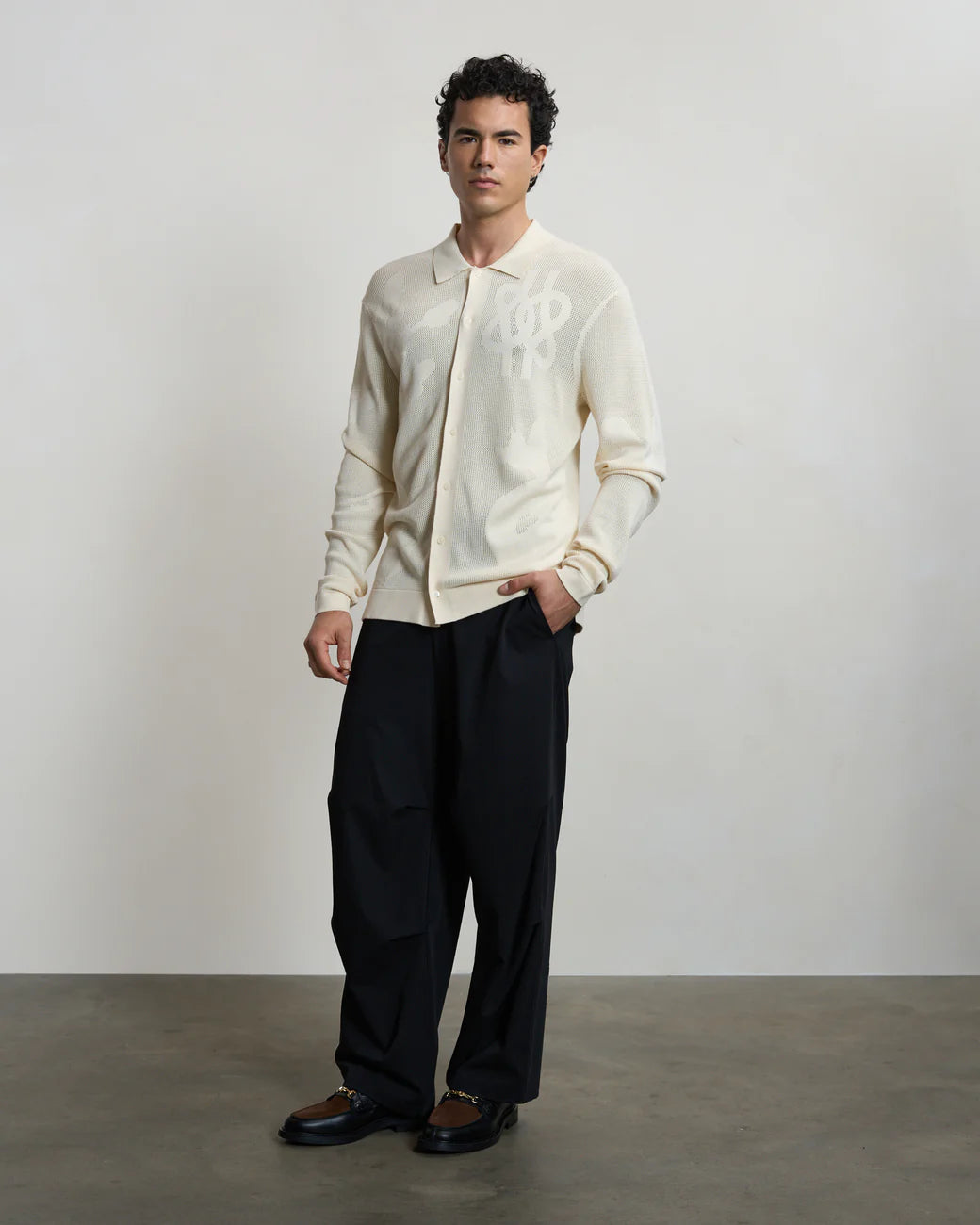 FILLING PIECES Knit Longsleeve Breaking Bread Antique White