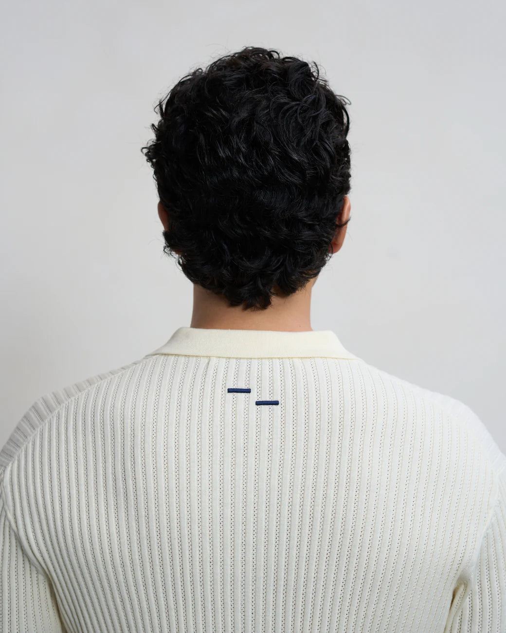 FILLING PIECES Fine Knit Polo Antique White