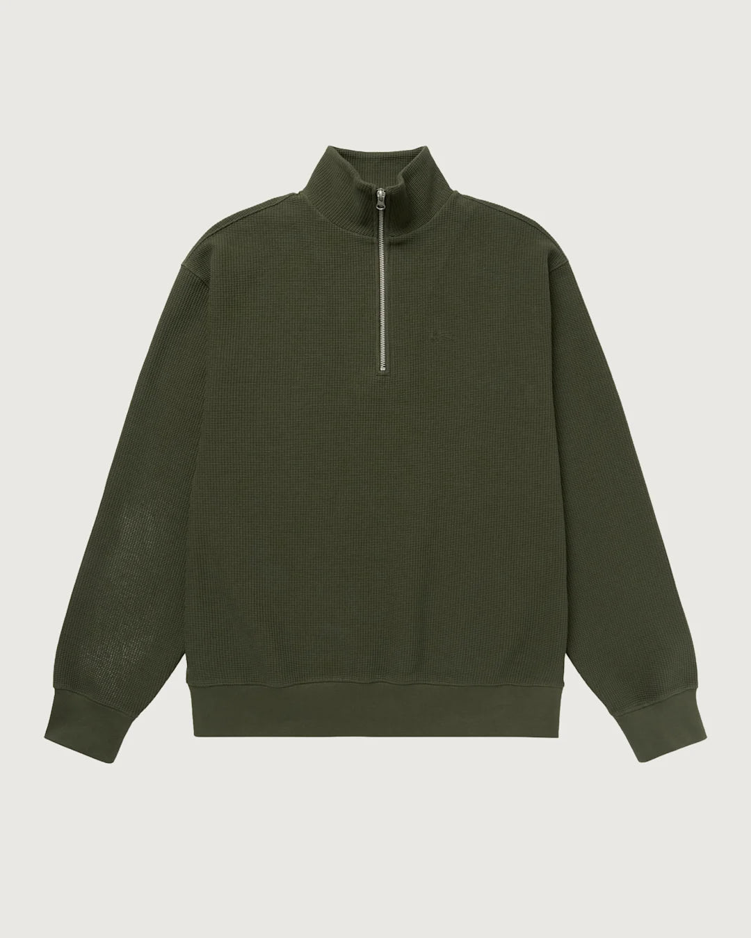 DENHAM SCISSOR ZIP WAFFLE KNIT Green
