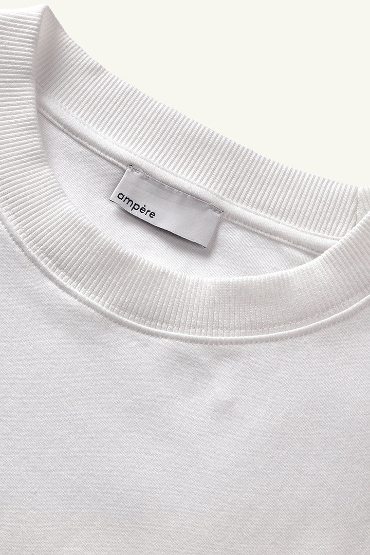 AMPÈRE August Interlock Tee in White
