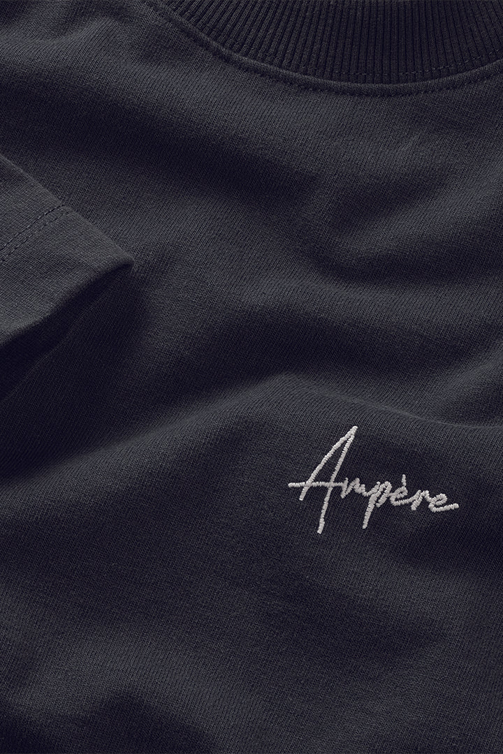AMPÈRE August Interlock Tee in Pirate Black