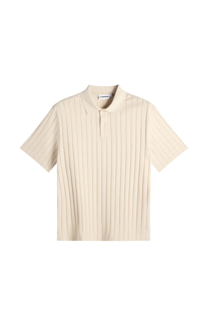 J.LINDEBERG Simon Stripe Polo Moonbeam