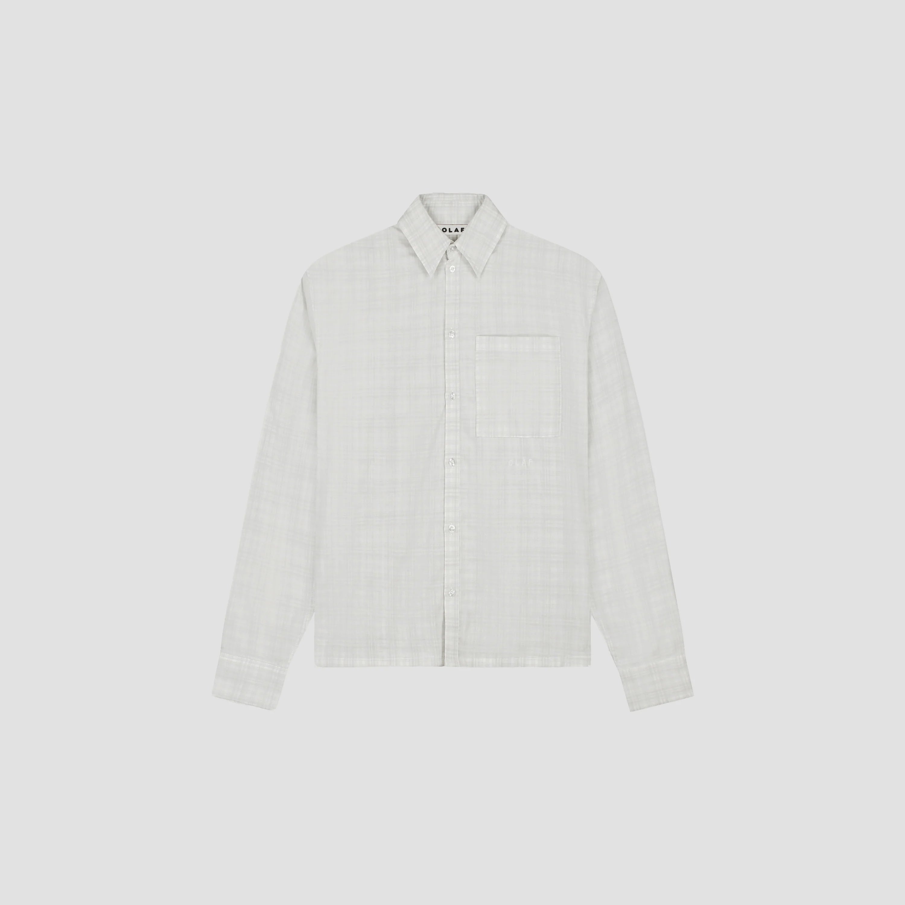 OLAF DOUBLE FACED CHECKED BOXY SHIRT - OFF WHITE