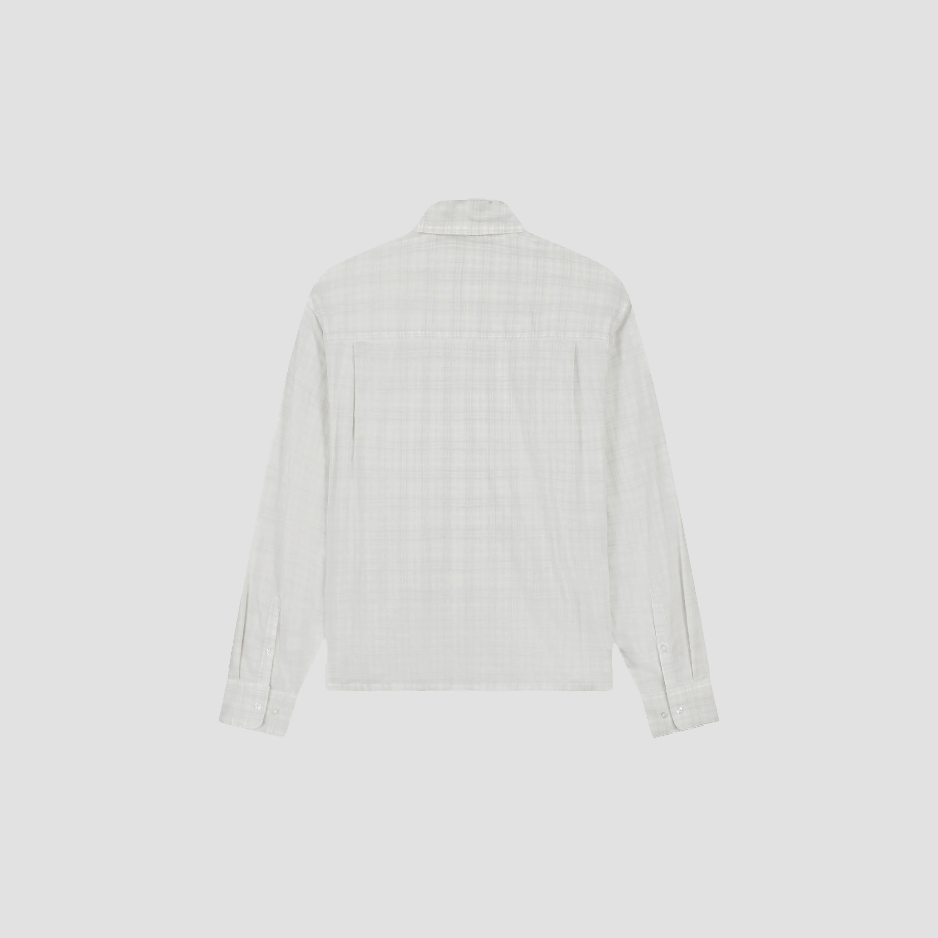 OLAF DOUBLE FACED CHECKED BOXY SHIRT - OFF WHITE