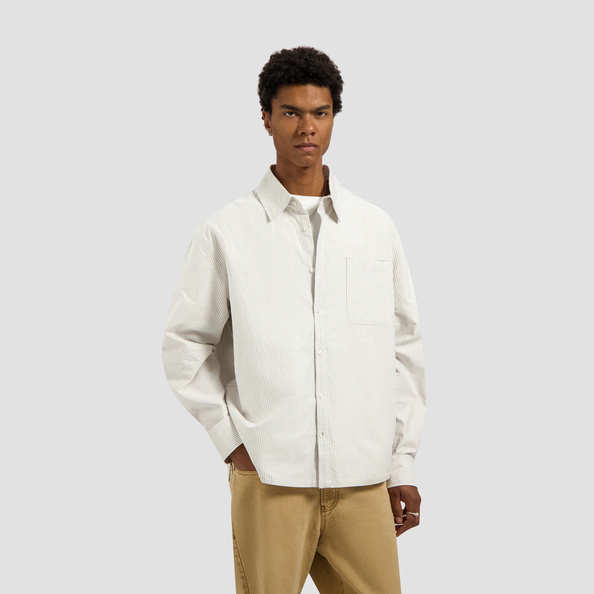 OLAF OVERSIZED STRIPE OXFORD SHIRT Treehouse