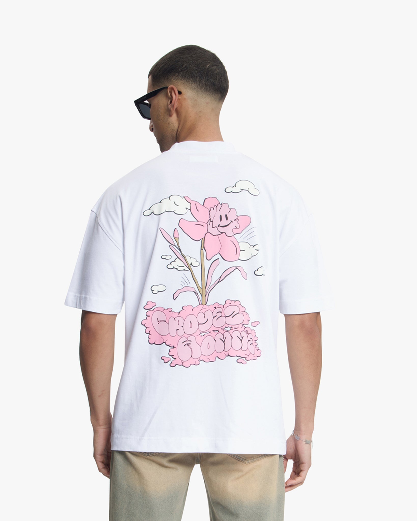 Croyez Fleur Heureuse T-Shirt White