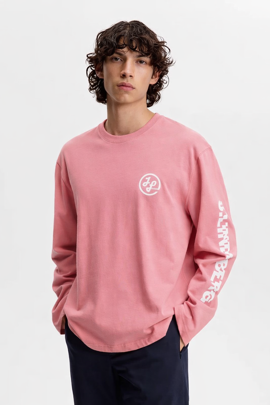 J.LINDEBERG Walsh LS Print T-shirt Flamingo Plume
