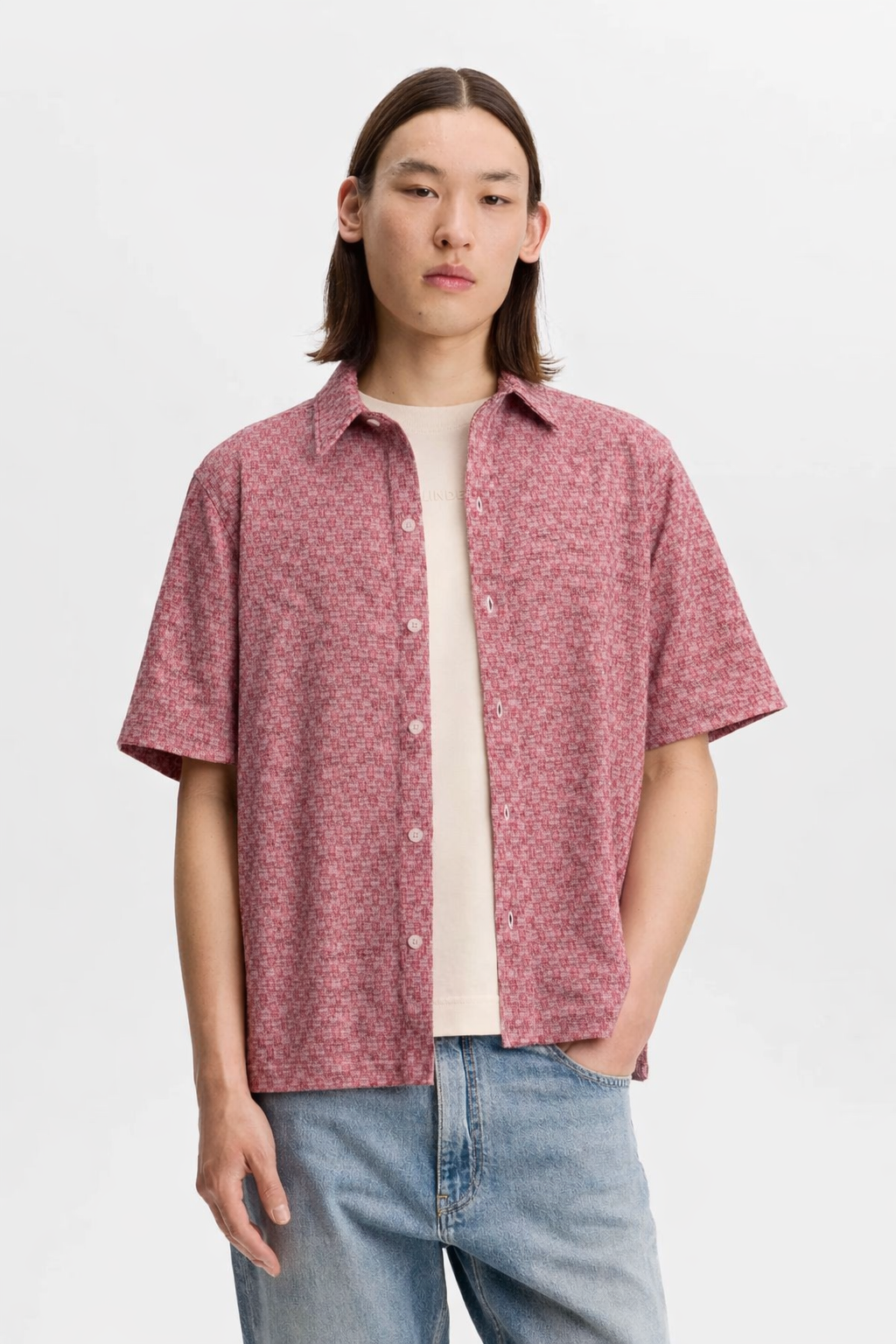 J.LINDEBERG Torpa Jacquard Shirt Apple Butter