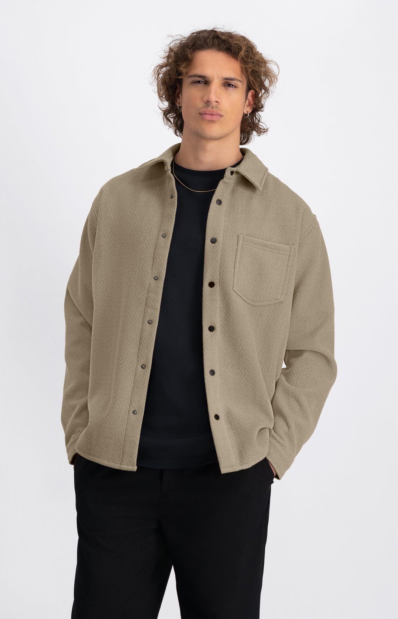 LAW OF THE SEA JUPITER STRUCTURED SHIRT Taupe