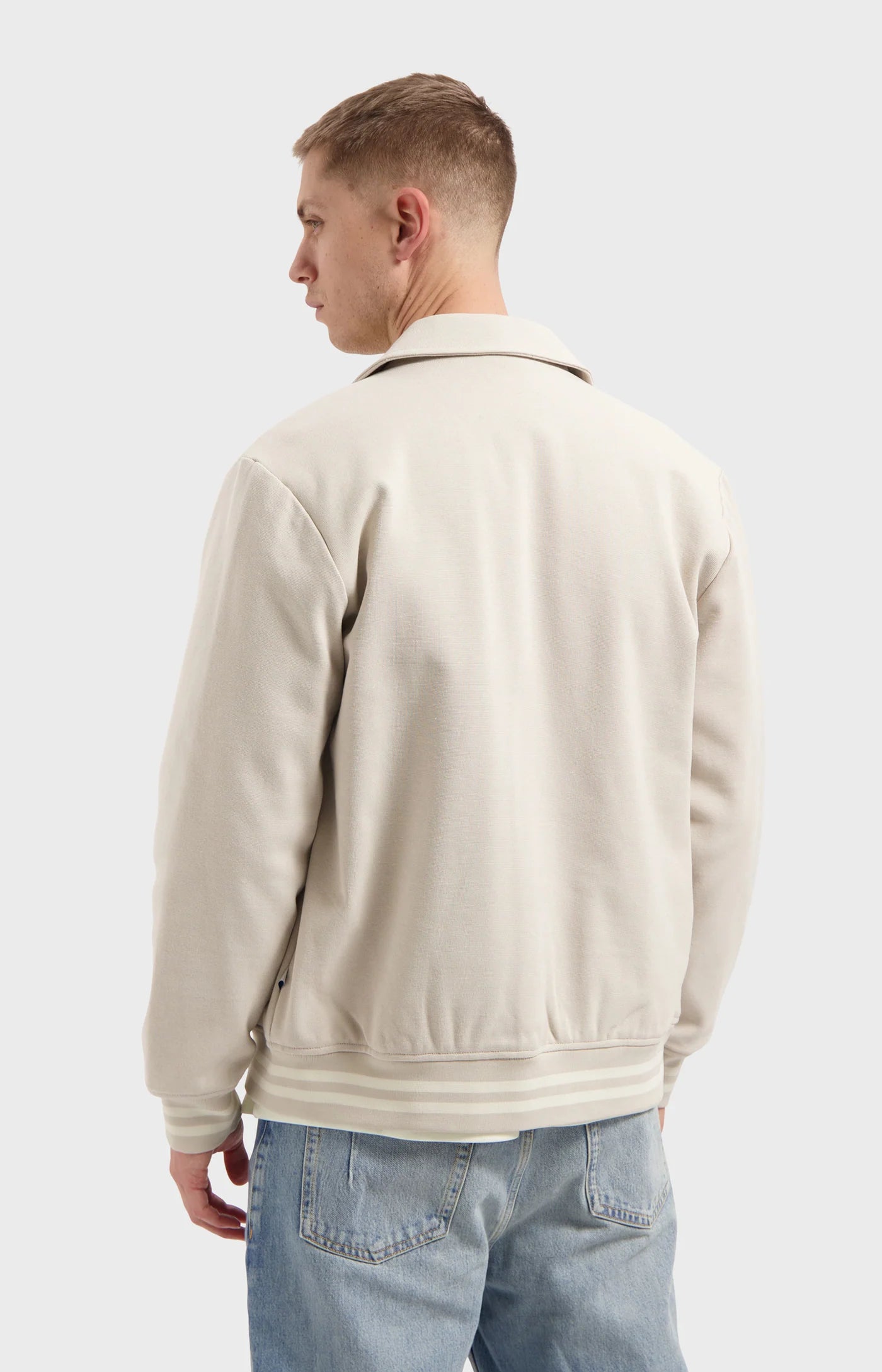 LAW OF THE SEA CLYNE STRUCTURED JERSEY JACKET Sand