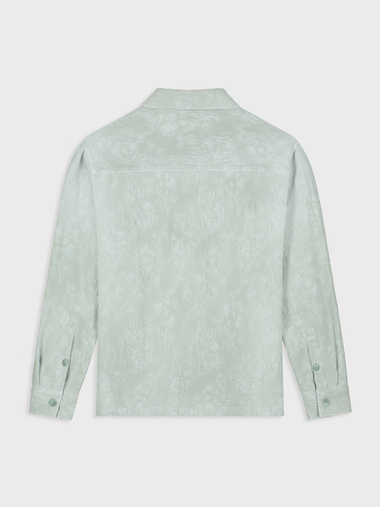 LAW OF THE SEA NAZAIRE GARMENT DYED JACQUARD SHIRT Jadeite