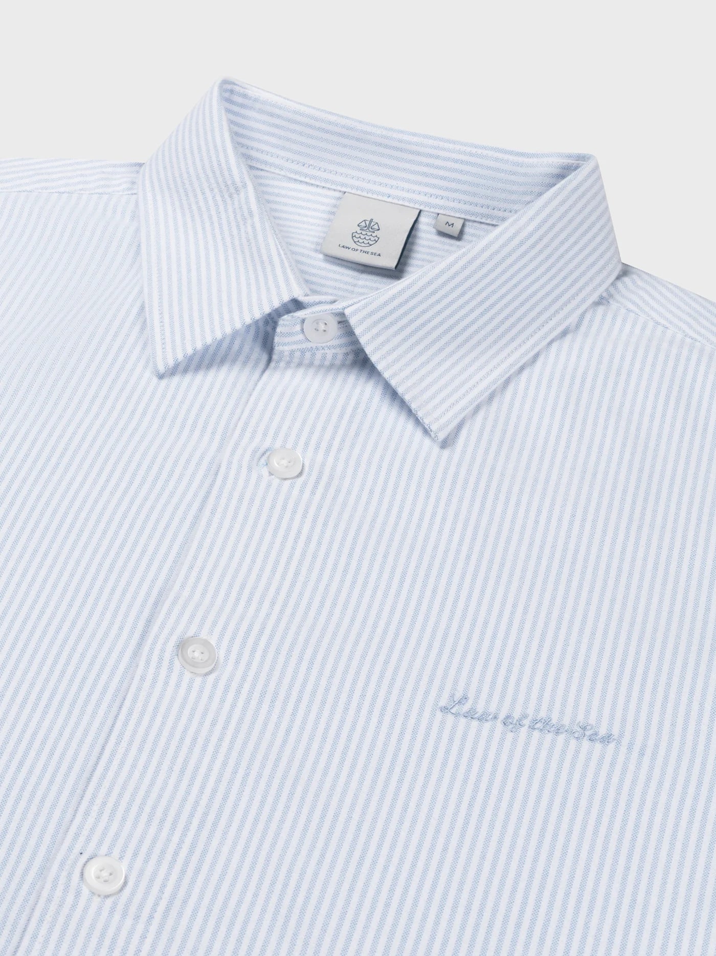 LAW OF THE SEA ARTISAN OXFORD STRIPE SHIRT Light Blue