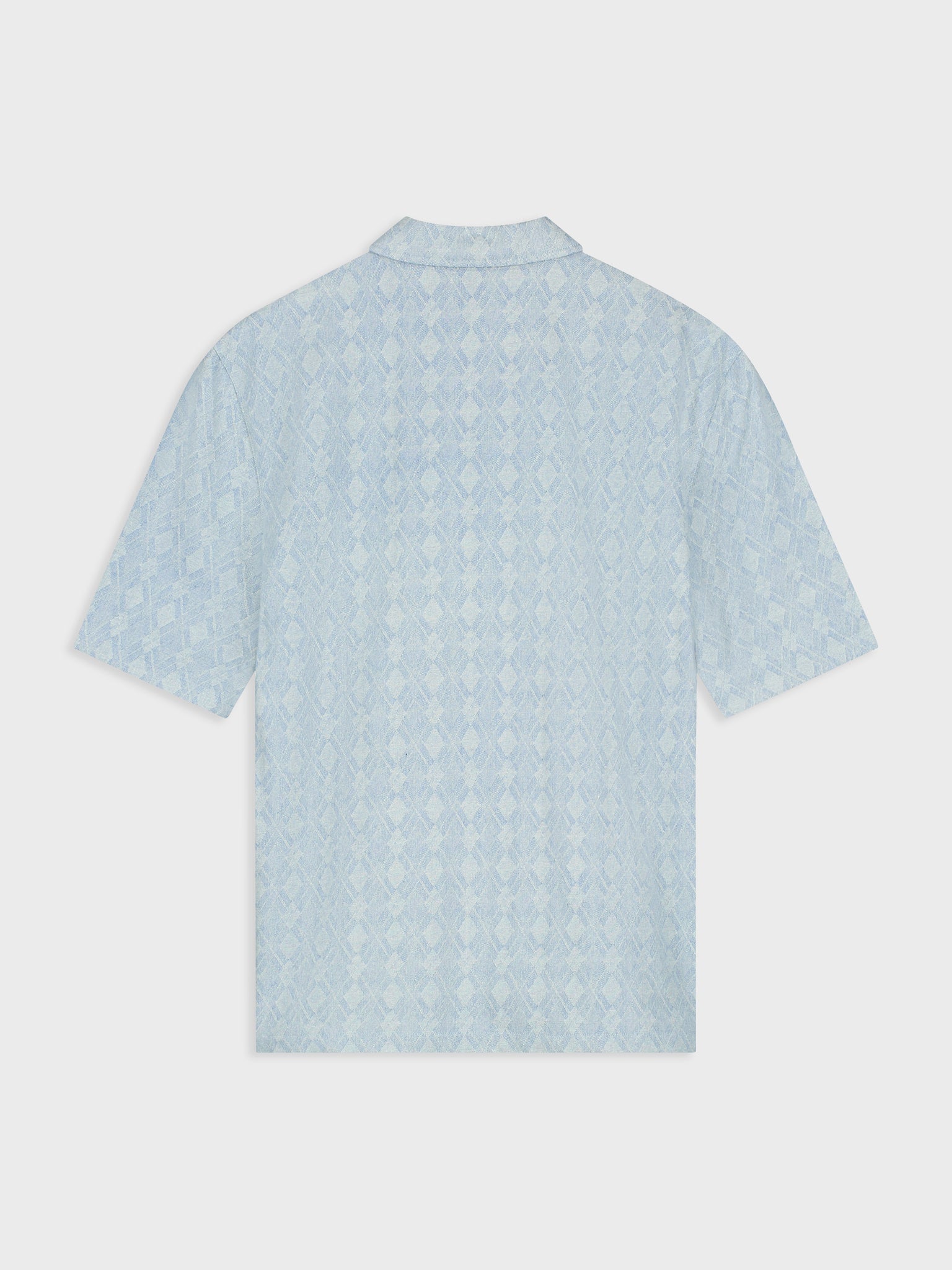 LAW OF THE SEA SALTERN BLEACHED DENIM JACQUARD SHIRT Light Denim Blue