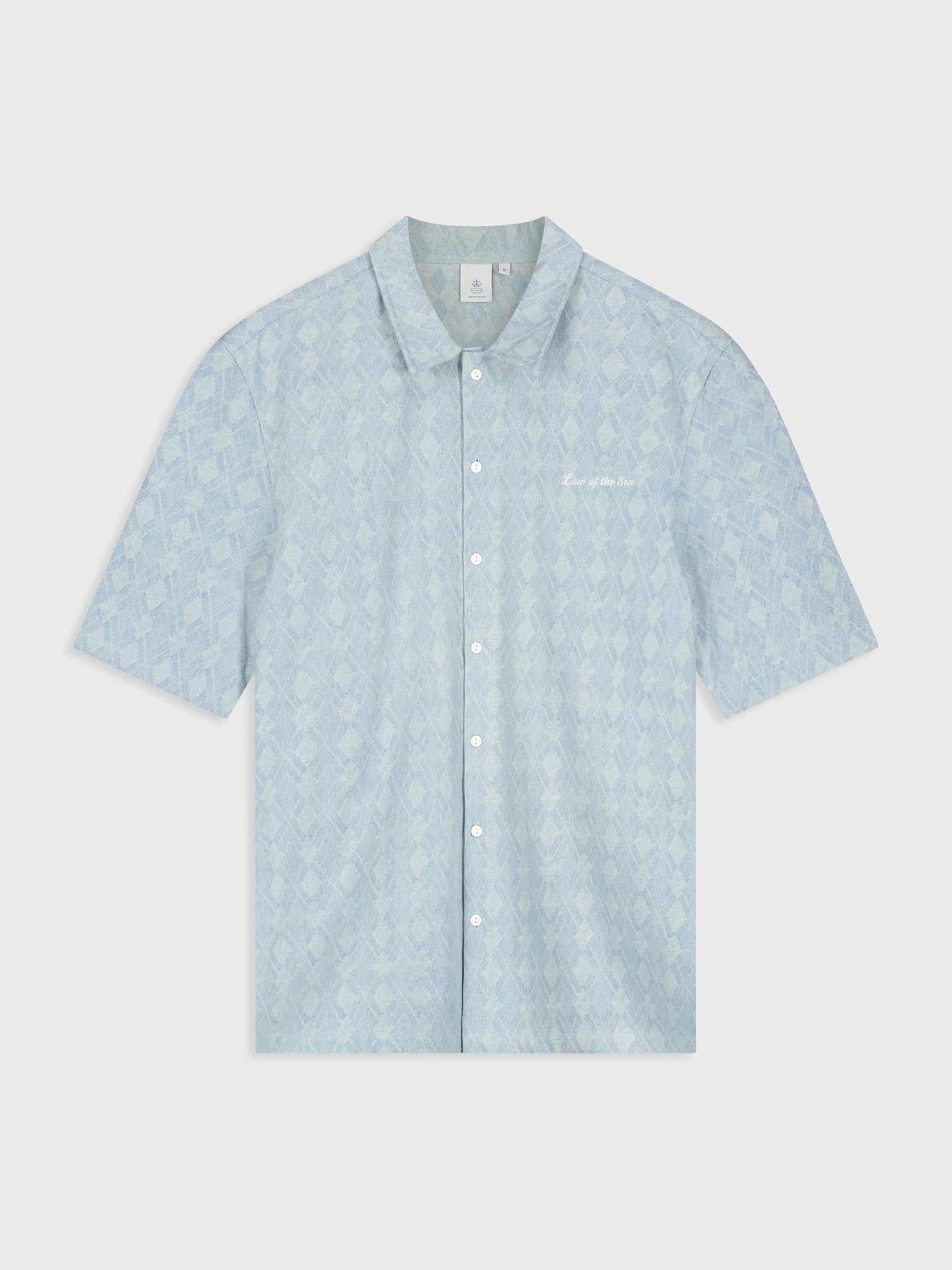LAW OF THE SEA SALTERN BLEACHED DENIM JACQUARD SHIRT Light Denim Blue