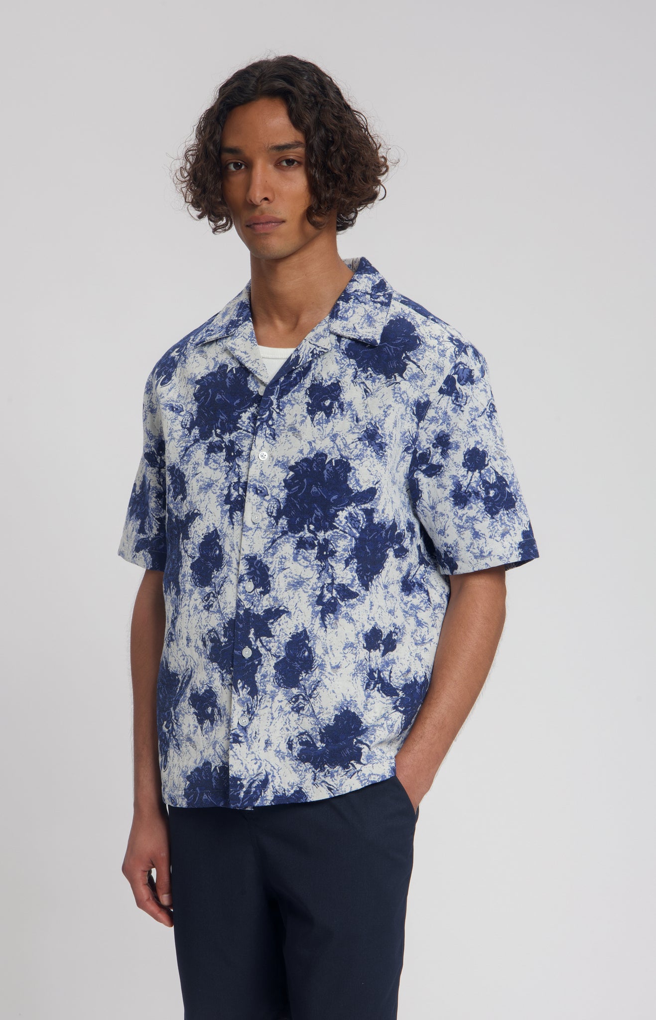 LAW OF THE SEA ÉCLAT JACQUARD SHIRT Dutch Blue