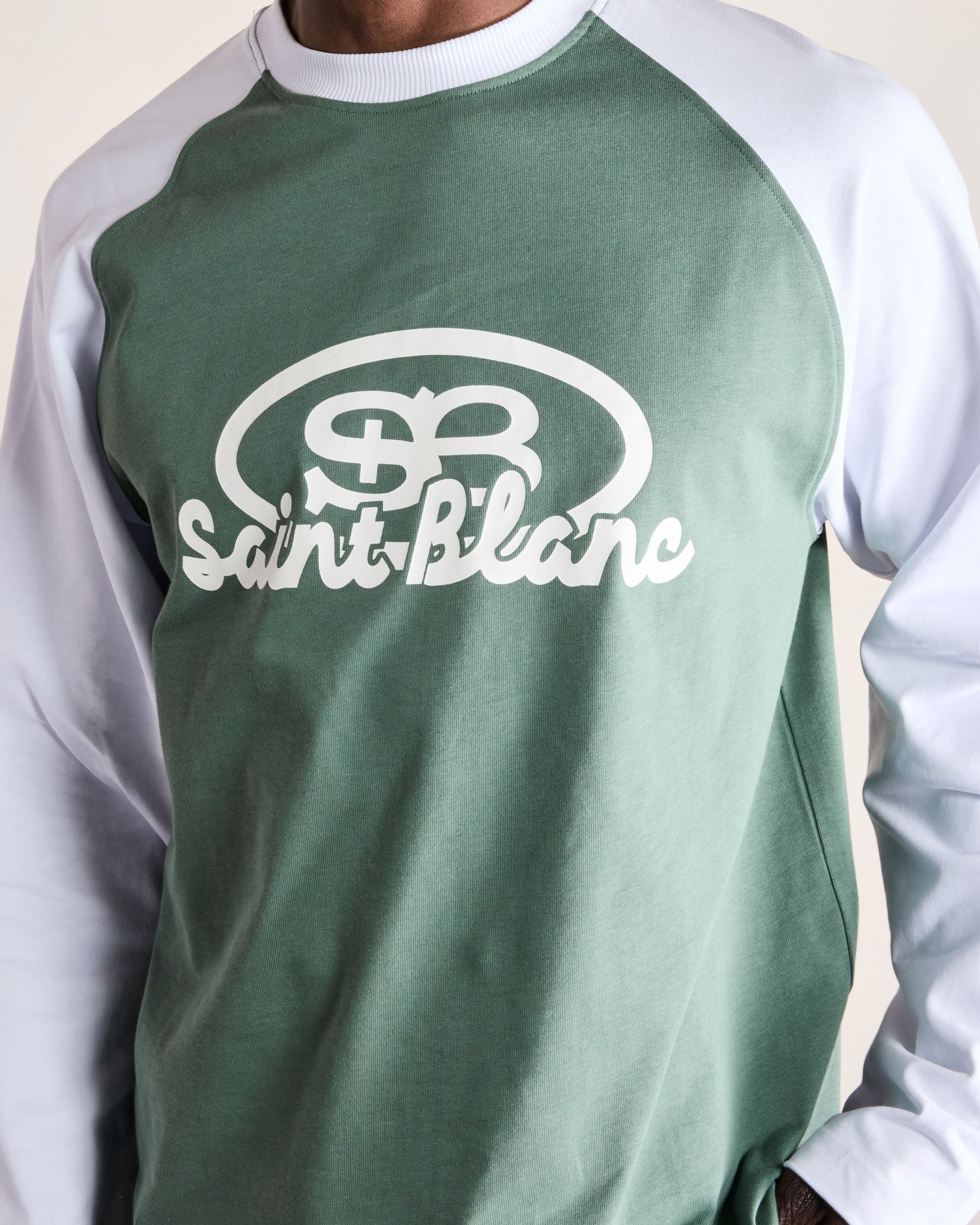 SAINT BLANC BLEND LOGO RAGLAN LONGSHIRT Green