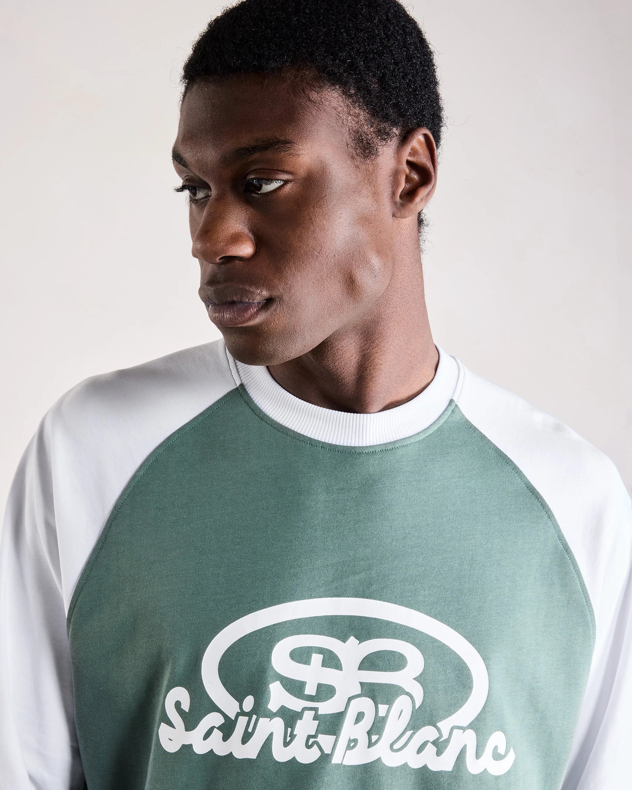SAINT BLANC BLEND LOGO RAGLAN LONGSHIRT Green