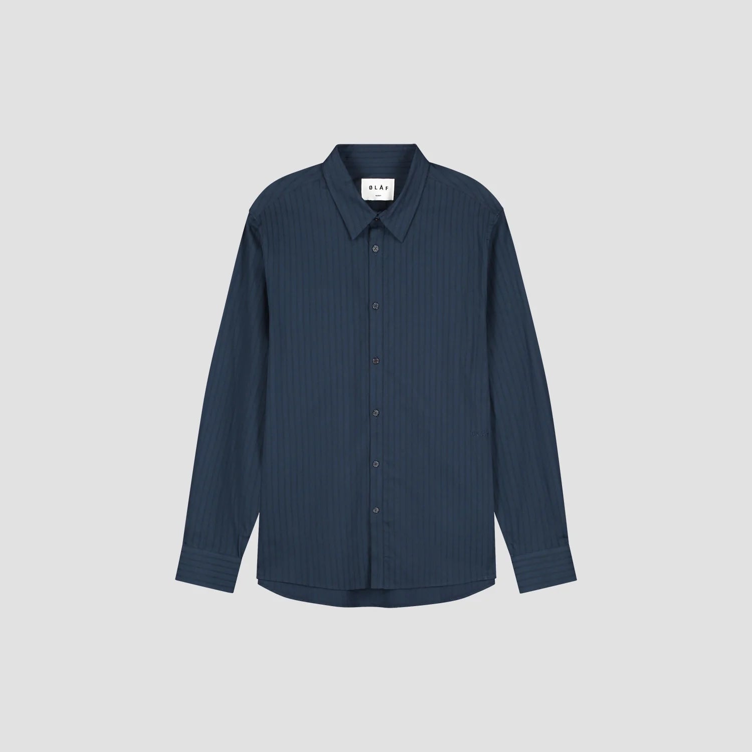 ØLÅF STITCHED STRIPED RELAXED SHIRT Navy