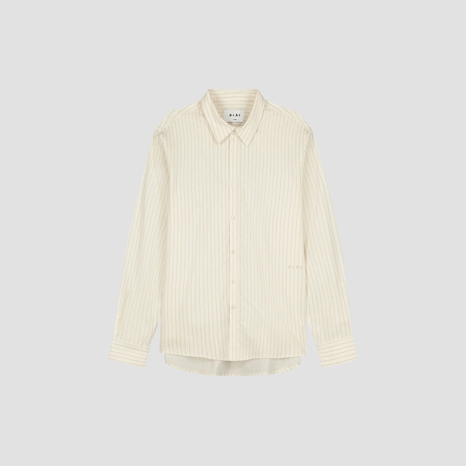 ØLÅF STITCHED STRIPED RELAXED SHIRT Off White