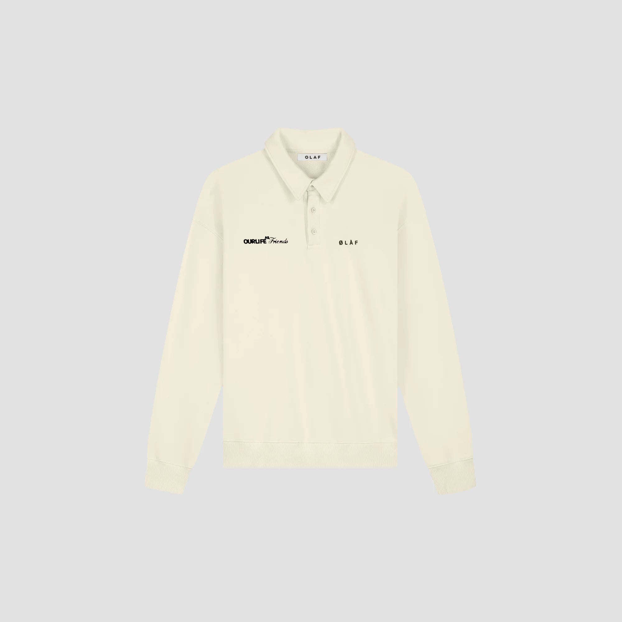 OLAF SCRIPT FRIENDS OVERSIZED POLO - OFF-WHITE
