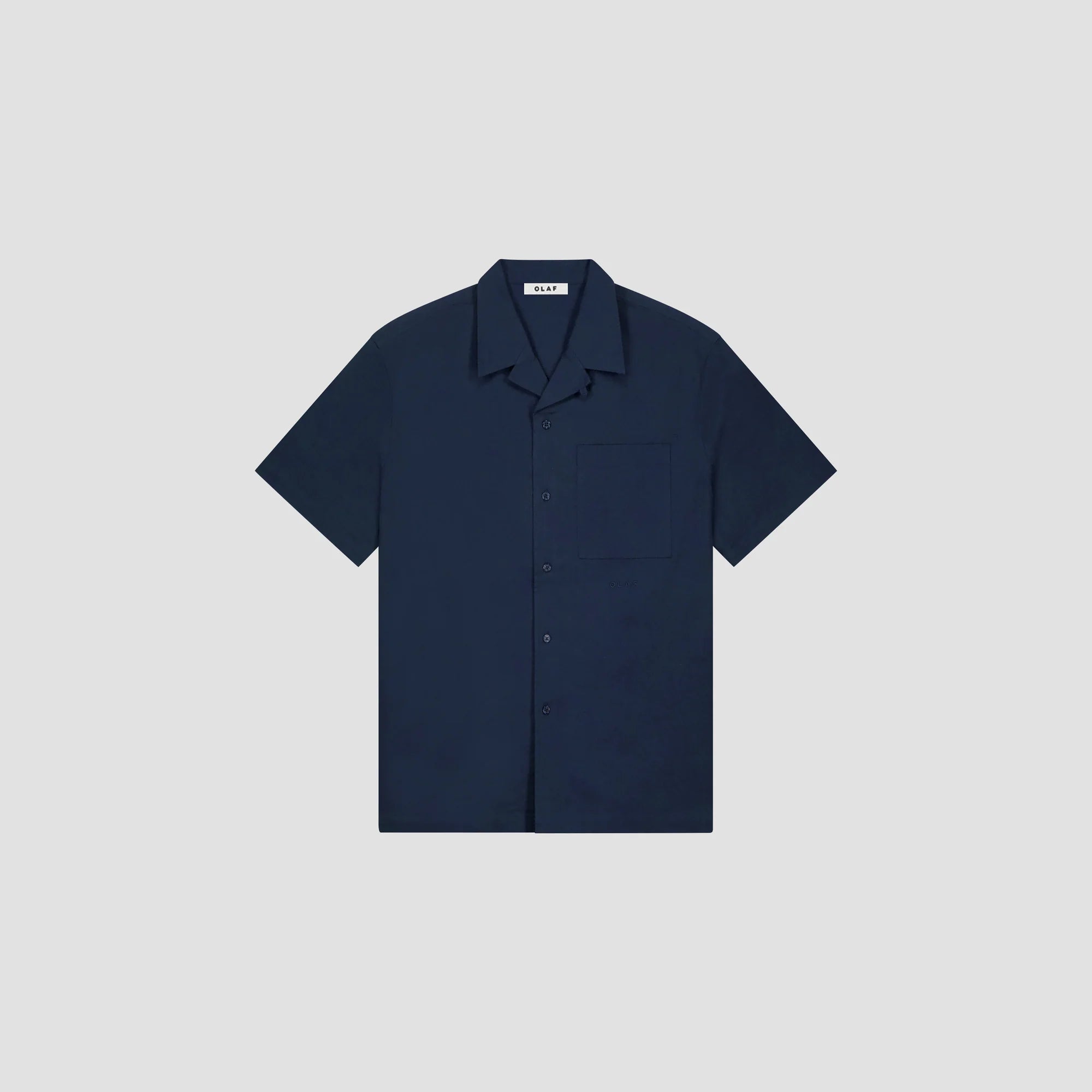 OLAF SEERSUCKER CAMP SHIRT - NAVY