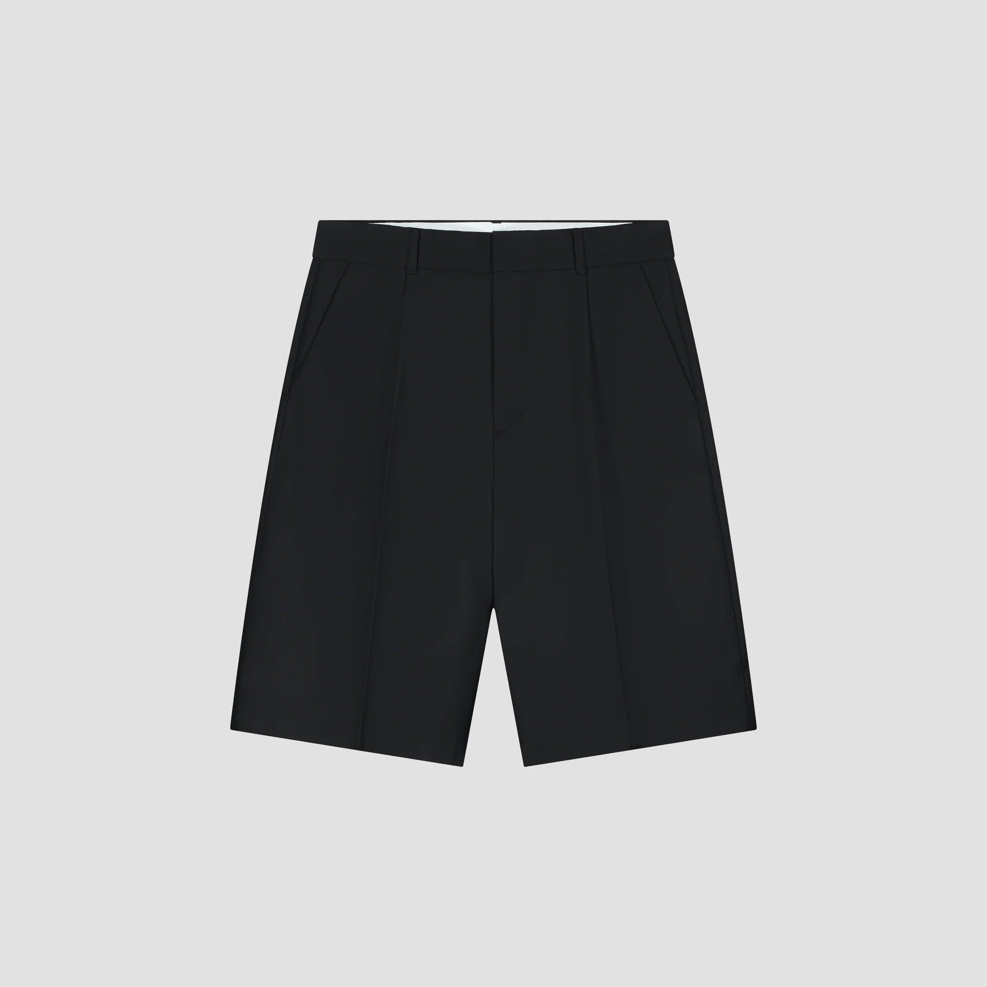 OLAF TROPICAL WOOL BLEND TAILORED SHORTS - BLACK