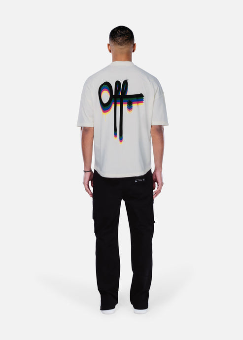 OFF THE PITCH CARBON OVERSIZED TEE Off White