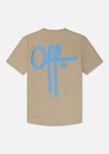 OFF THE PITCH FULLSTOP SLIM FIT TEE Sand