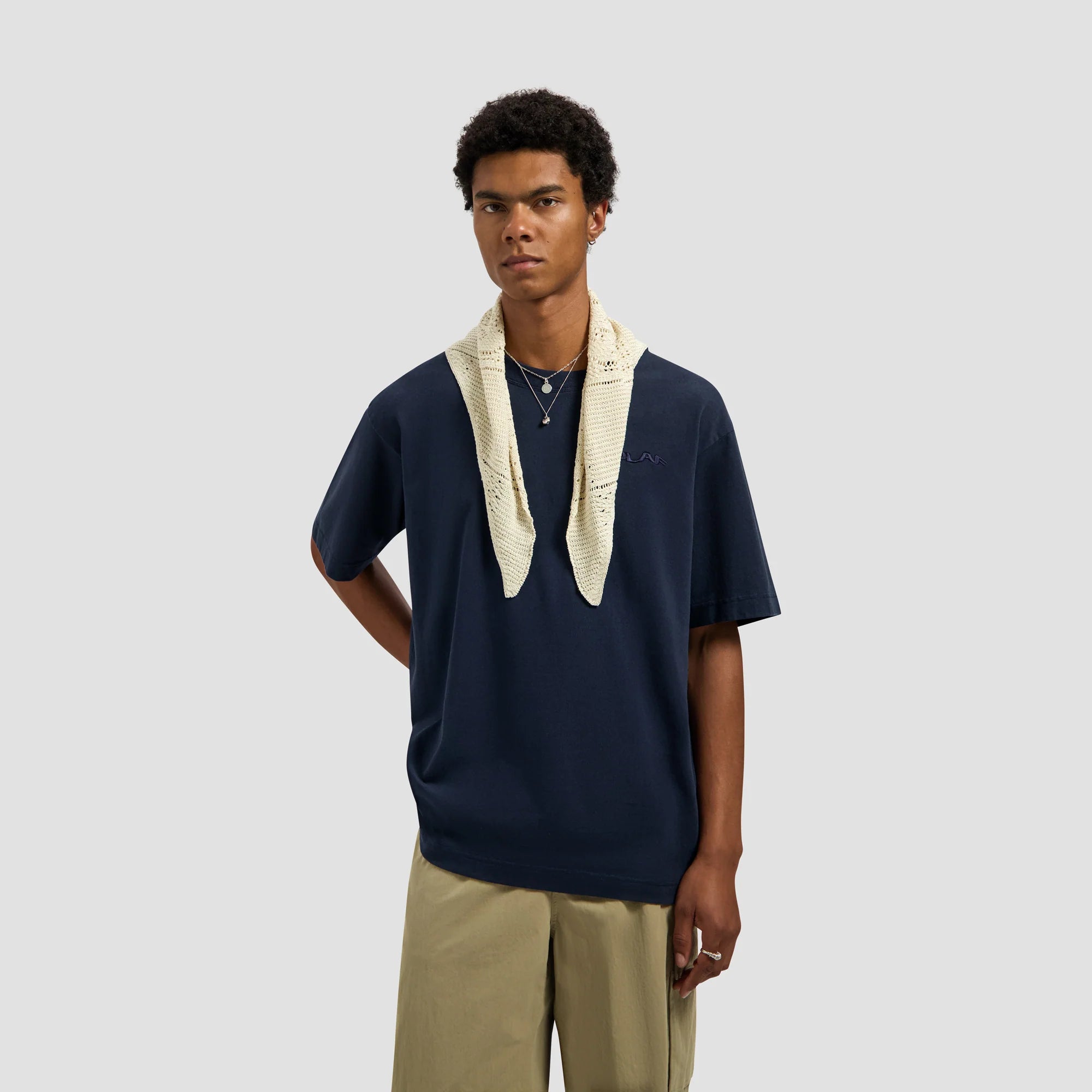 OLAF RIPSTOP APPLIQUE RELAXED TEE Navy
