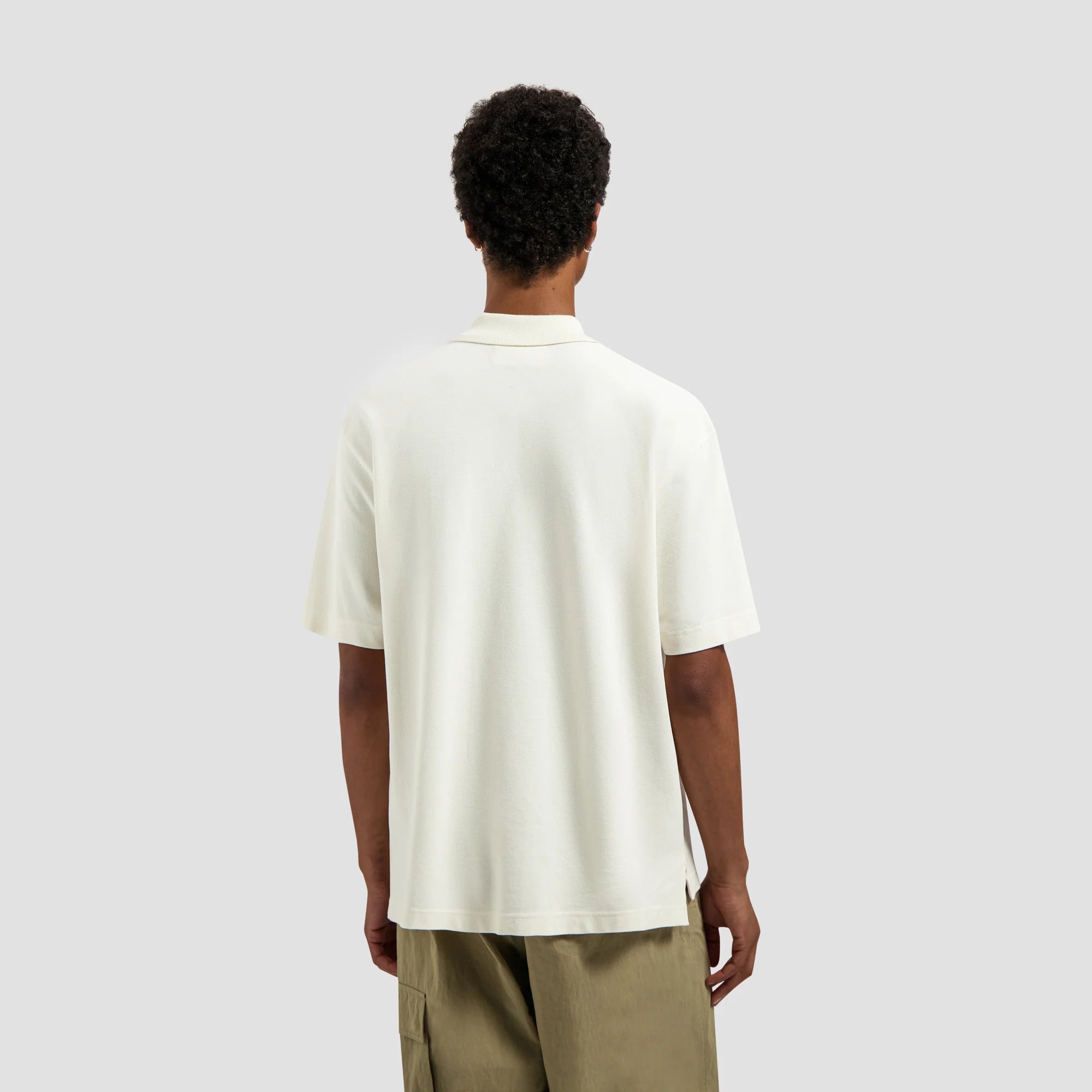 OLAFSIGNATURE PIQUE POLO - OFF WHITE