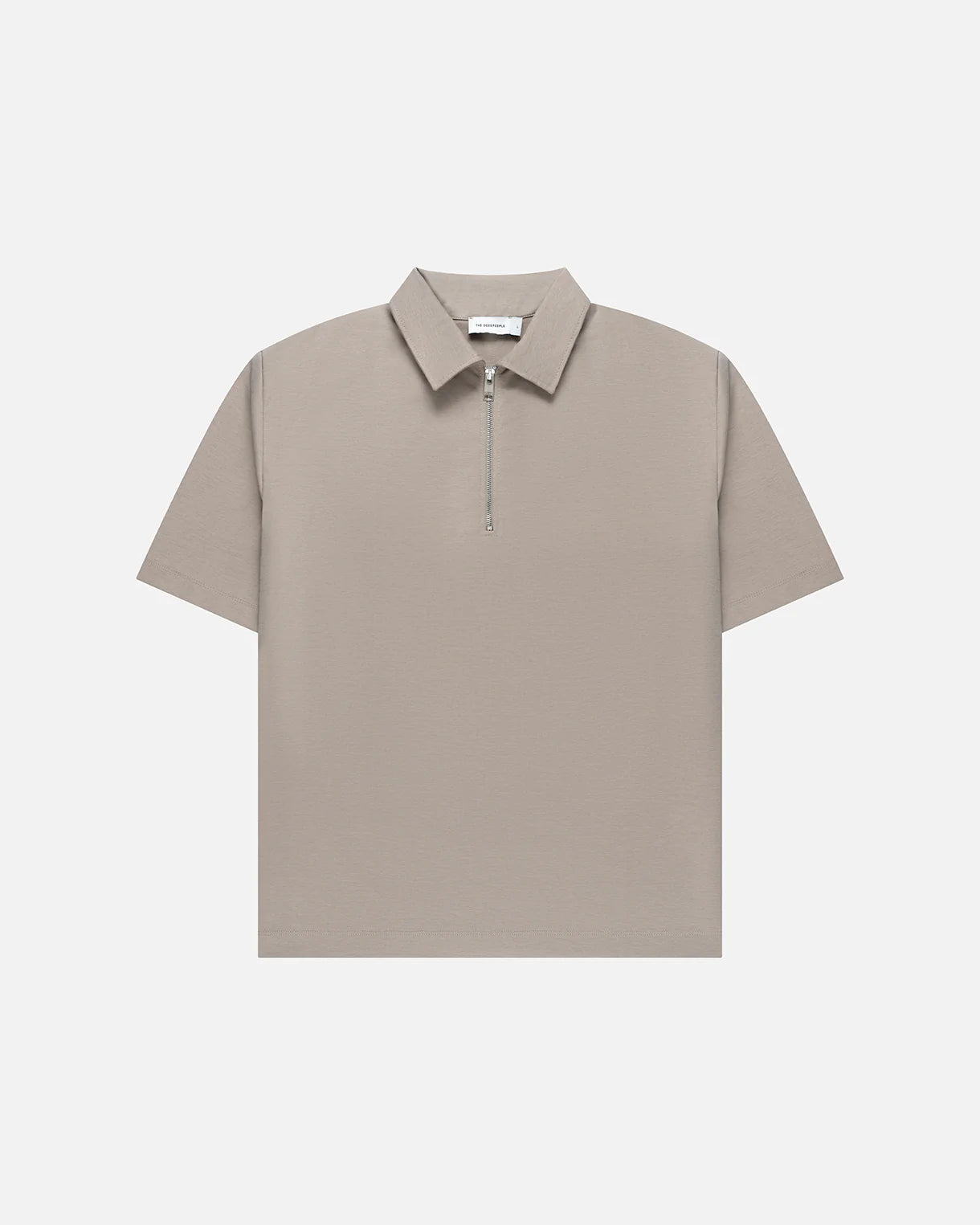 GOOD PEOPLE Post Zipper Polo Beige