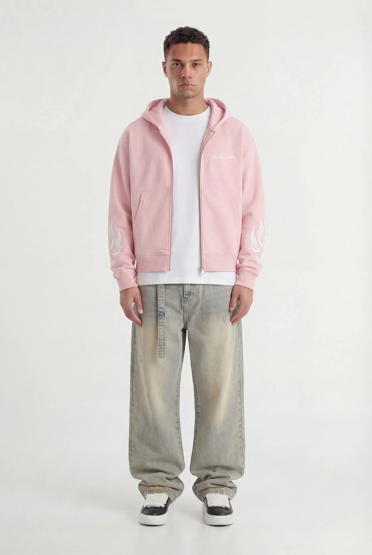 DON'T WASTE CULTURE WESANDRA ZIP-HOODIE | OLD PINK