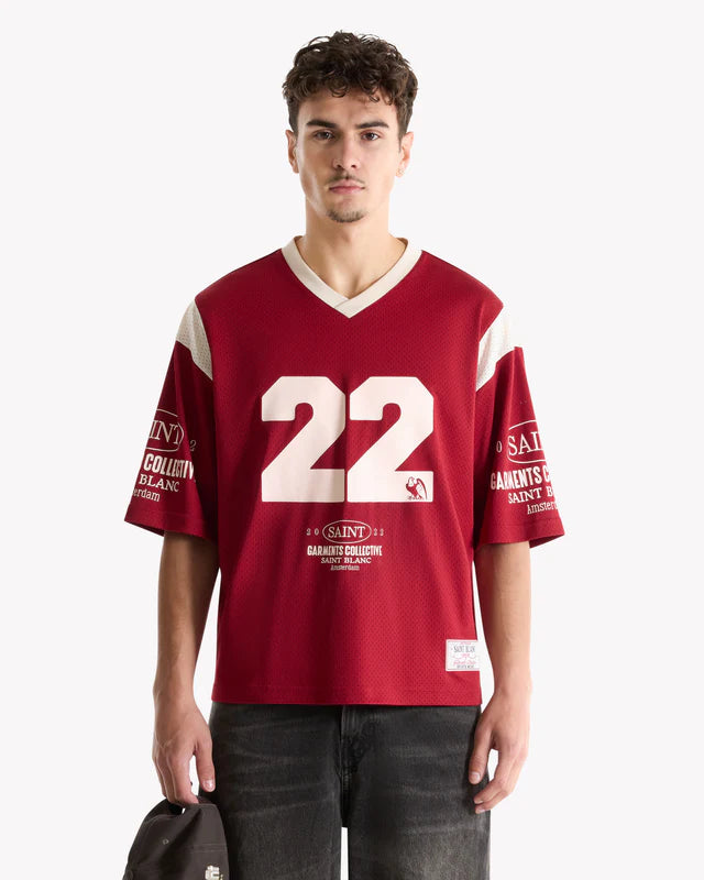SAINT BLANC COLLECTIVE JERSEY Oxblood Red