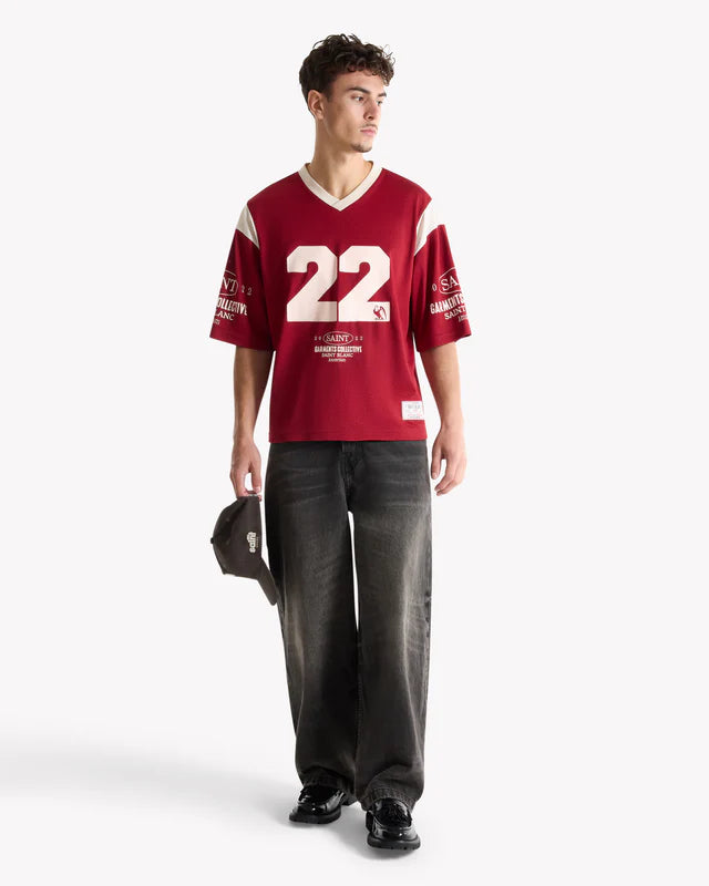 SAINT BLANC COLLECTIVE JERSEY Oxblood Red