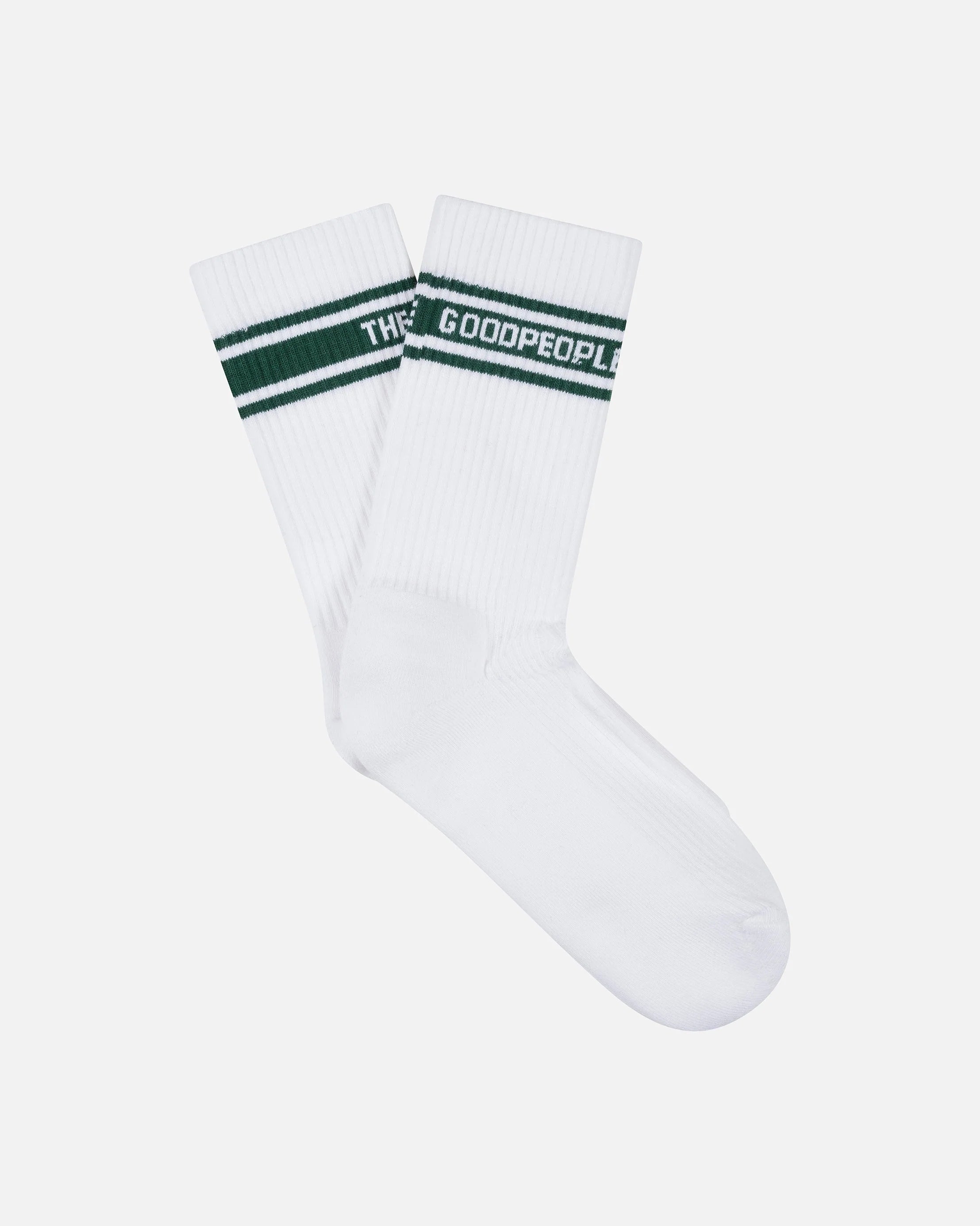 GOOD PEOPLE Sportsock White Green