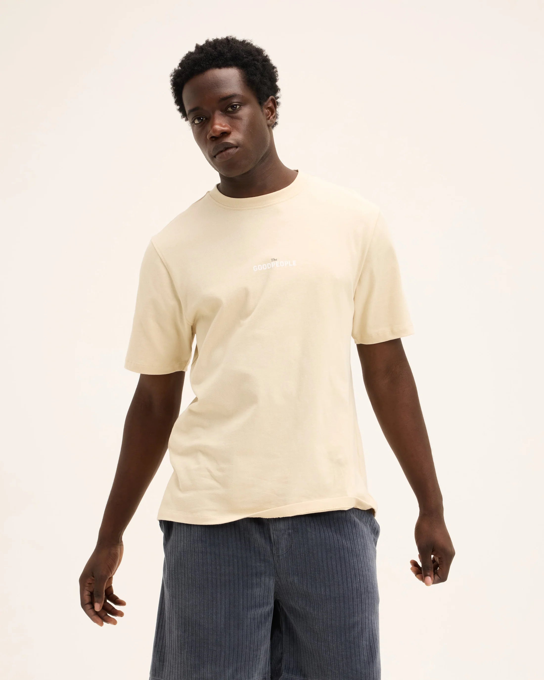 GOOD PEOPLE Tex Artwork Tee Sand