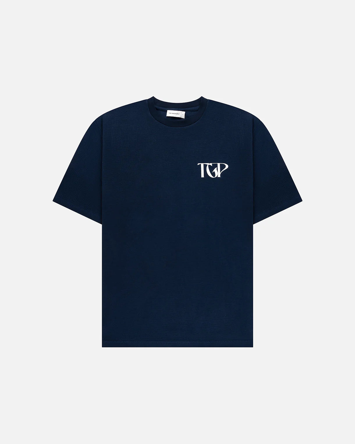 GOOD PEOPLE Ton Pique Artwork Tee Navy