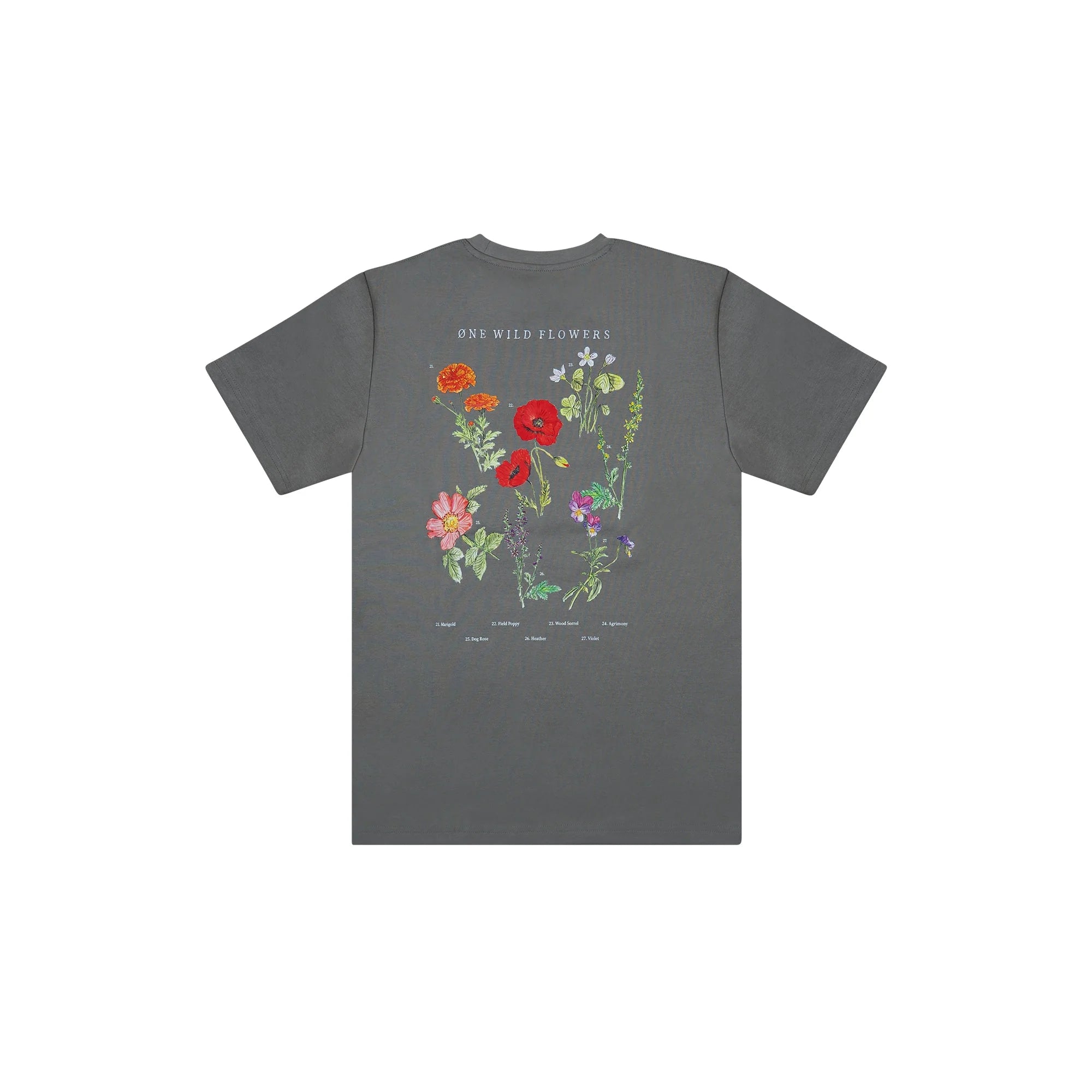 ONE WILD FLOWER TEE Grey